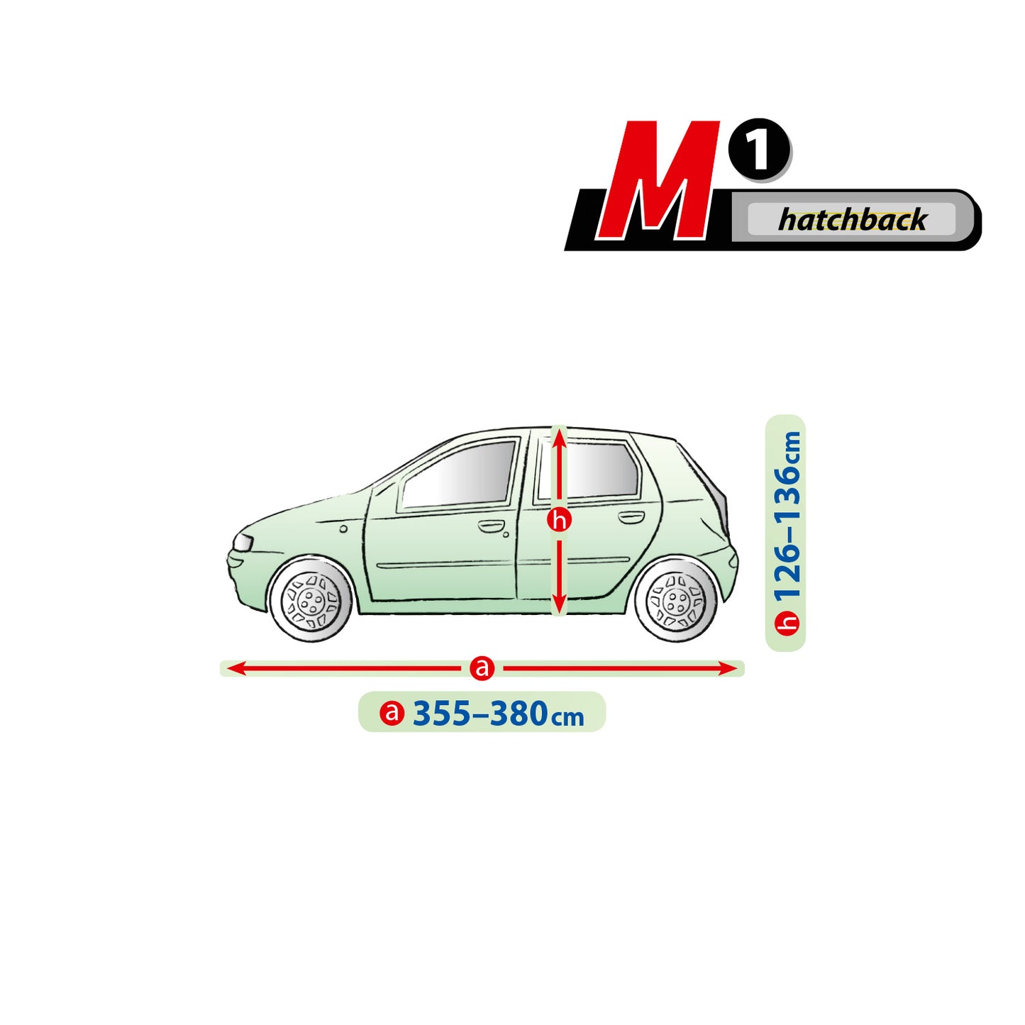 Покривало за кола Kegel Mobile размер M1 сиво за Hatchback/Хечбек 355-380 см
