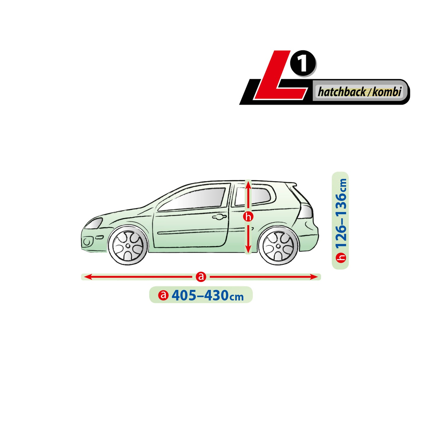 Покривало за кола Kegel Mobile размер L1 сиво за Hatchback/Хечбек или Combi/Комби 405-430 см