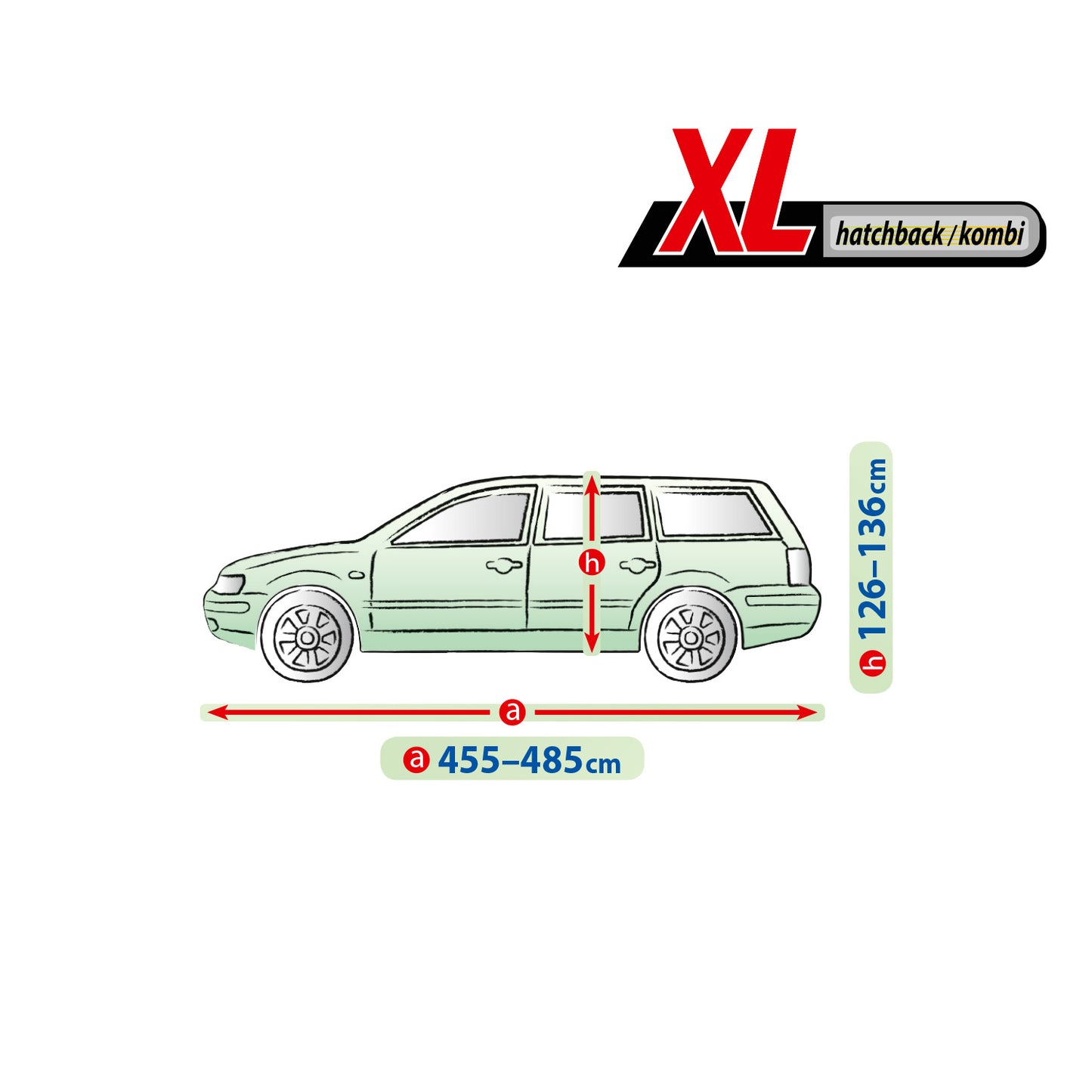 Покривало за кола Kegel Mobile размер XL сиво за Hatchback/Хечбек или Combi/Комби 455-485 см