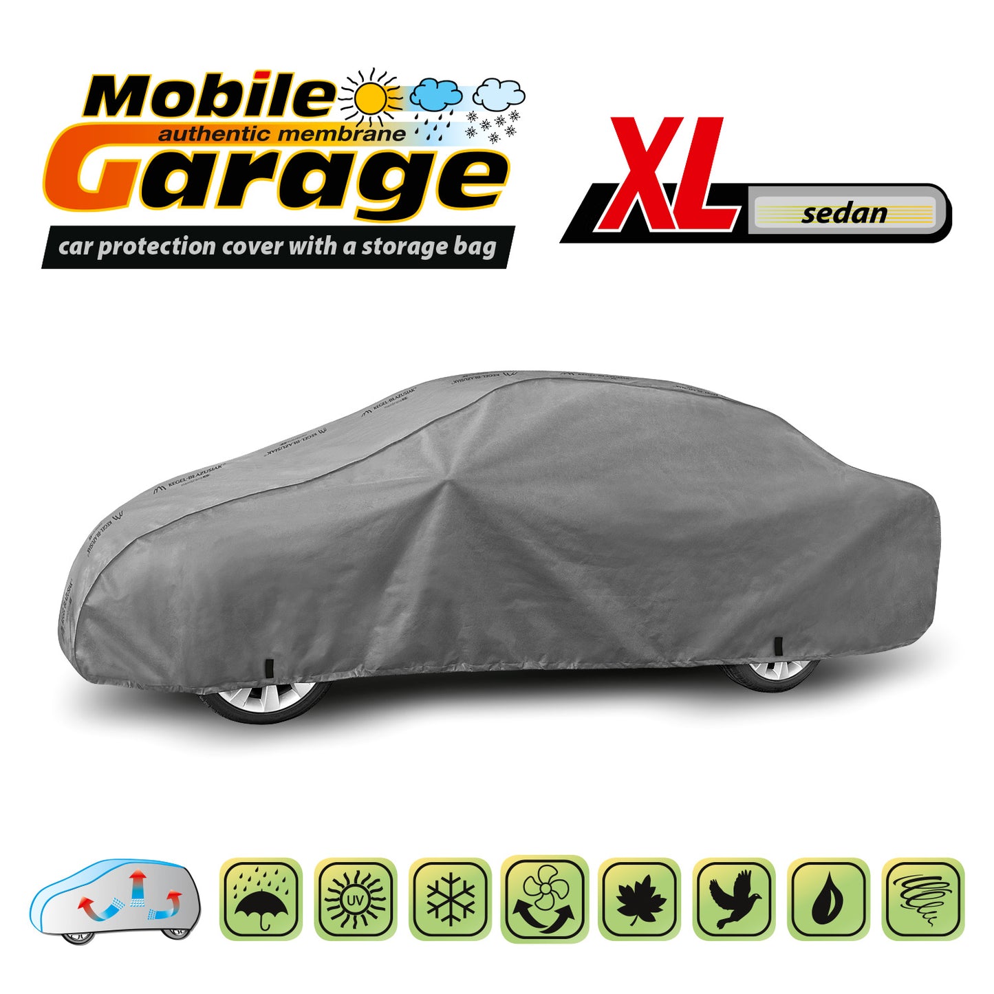 Покривало за кола Kegel Mobile размер XL сиво за Sedan/Седан 472-500 см