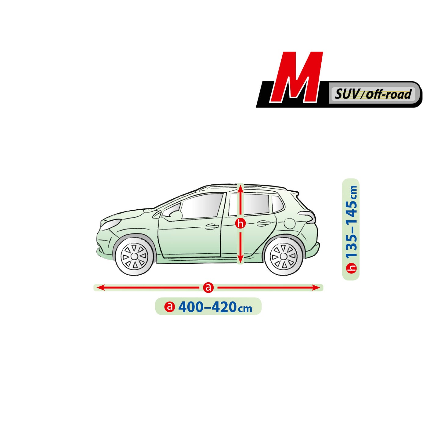 Покривало за кола Kegel Mobile размер M сиво за SUV/Джип 400-420 см