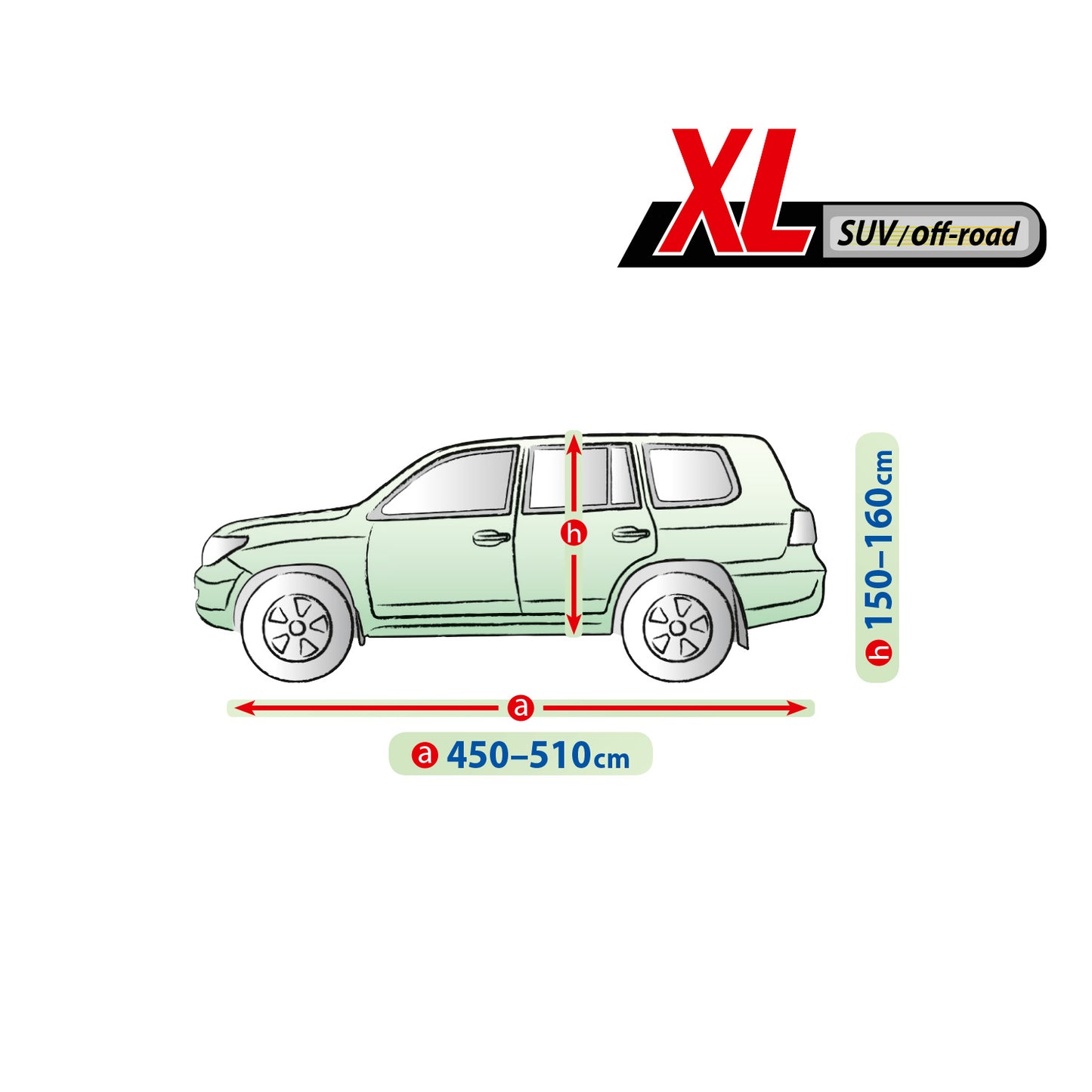 Покривало за кола Kegel Mobile размер XL сиво за SUV/Джип 450-510 см