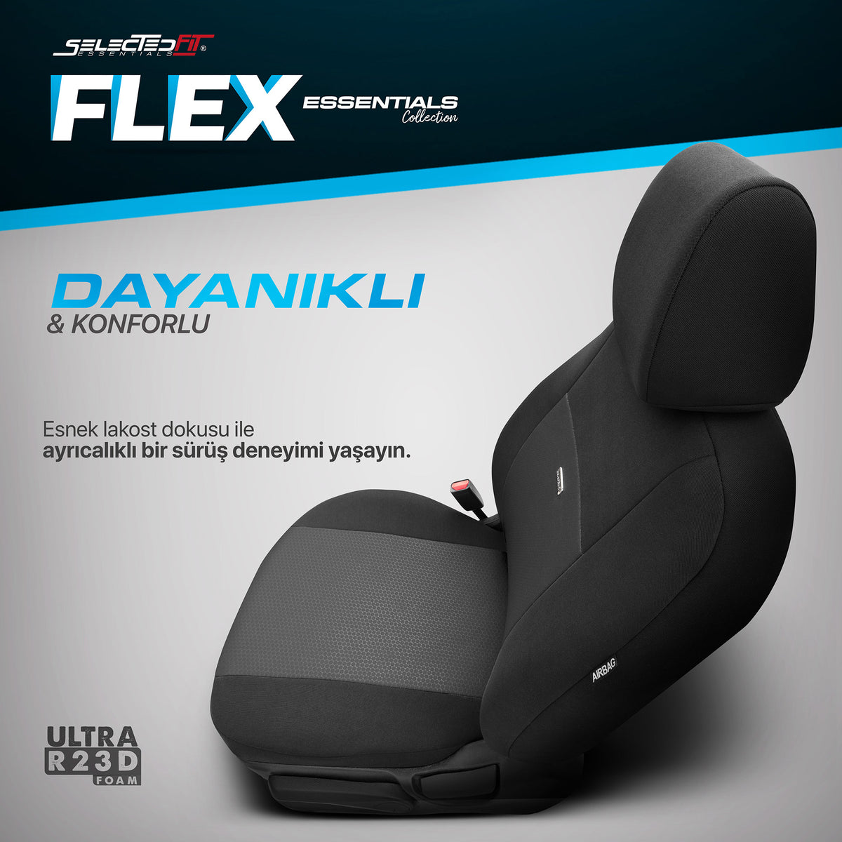 Комплект Тапицерия Selectedfit Flex 101 – Черно, за Предни и Задни Седалки