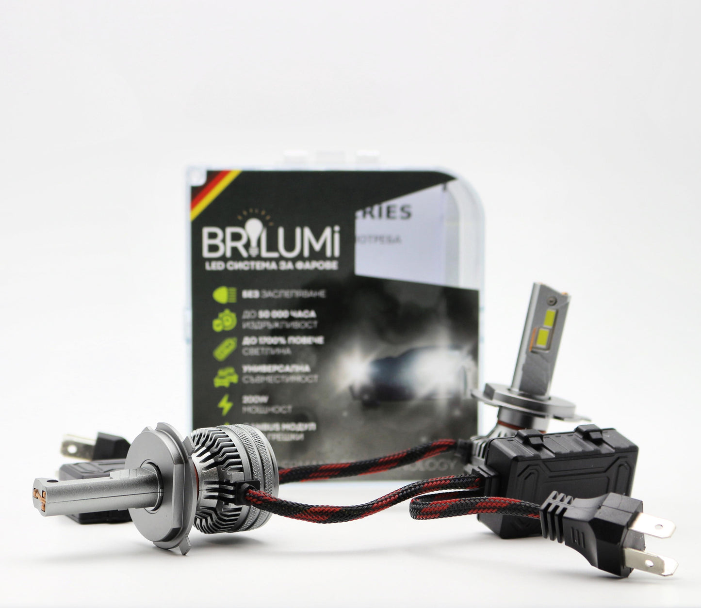 Bi-LED крушки H4 BRILUMI ZENITH 200W CANBUS 6000K – Ярка Светлина