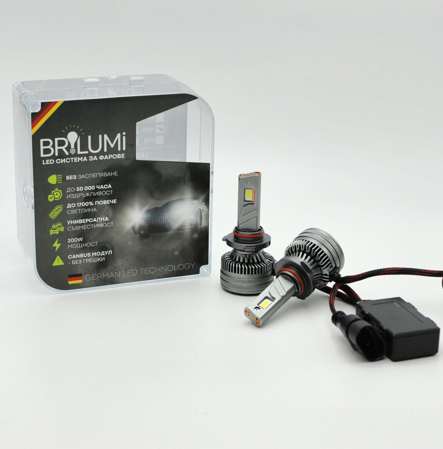 LED крушки HB3 BRILUMI ZENITH 200W CANBUS 6000K – Ярка Светлина