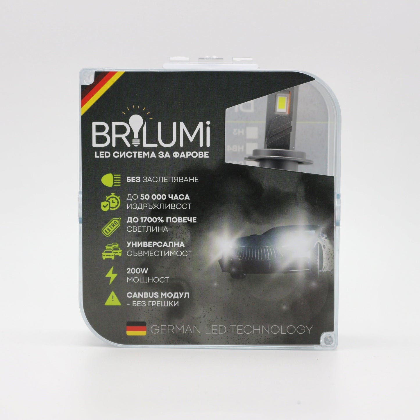 LED крушки H7 BRILUMI ZENITH 200W CANBUS 6000K – Ярка Светлина