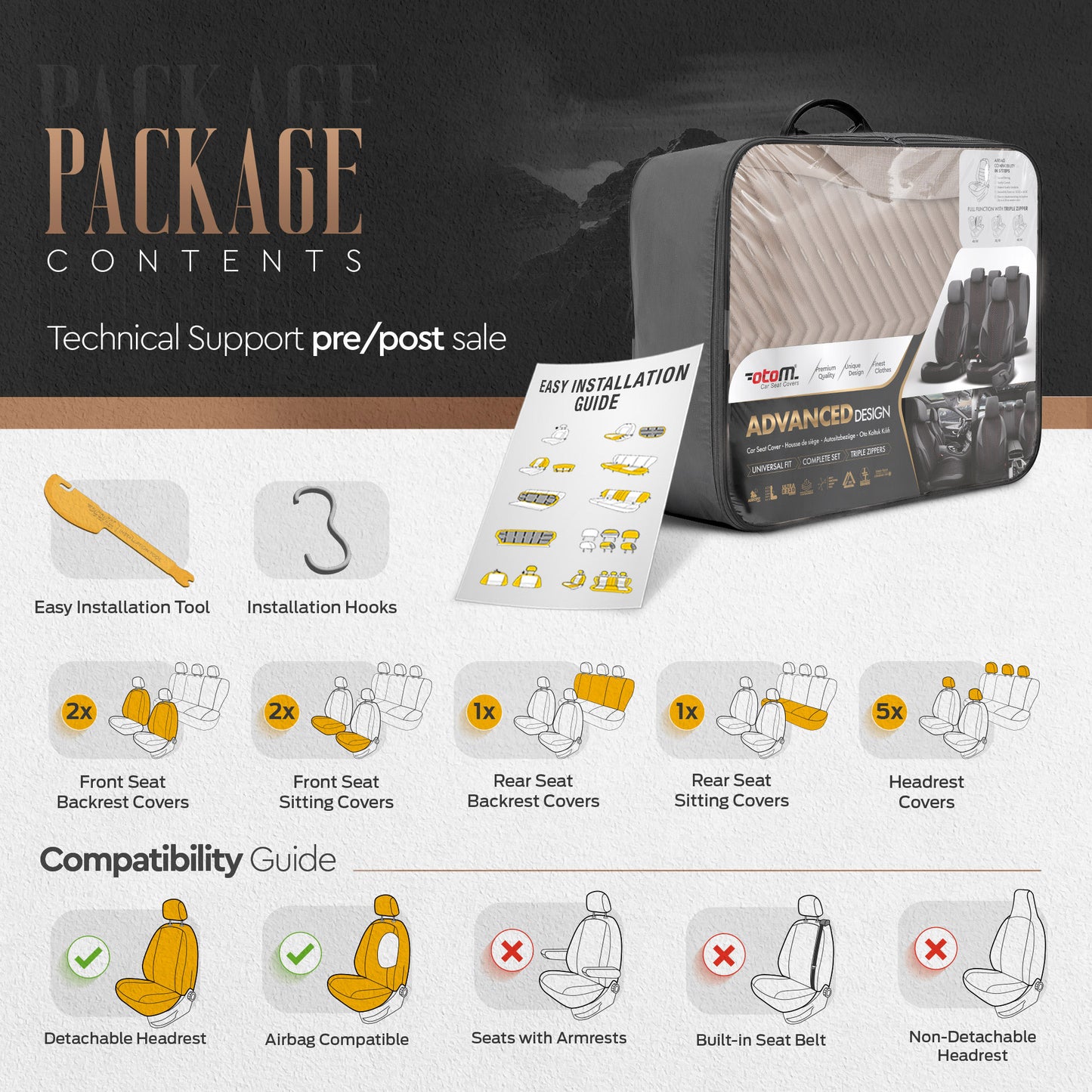 Комплект Луксозна Тапицерия Advanced – Еко кожа, Бежово, за Предни и Задни Седалки