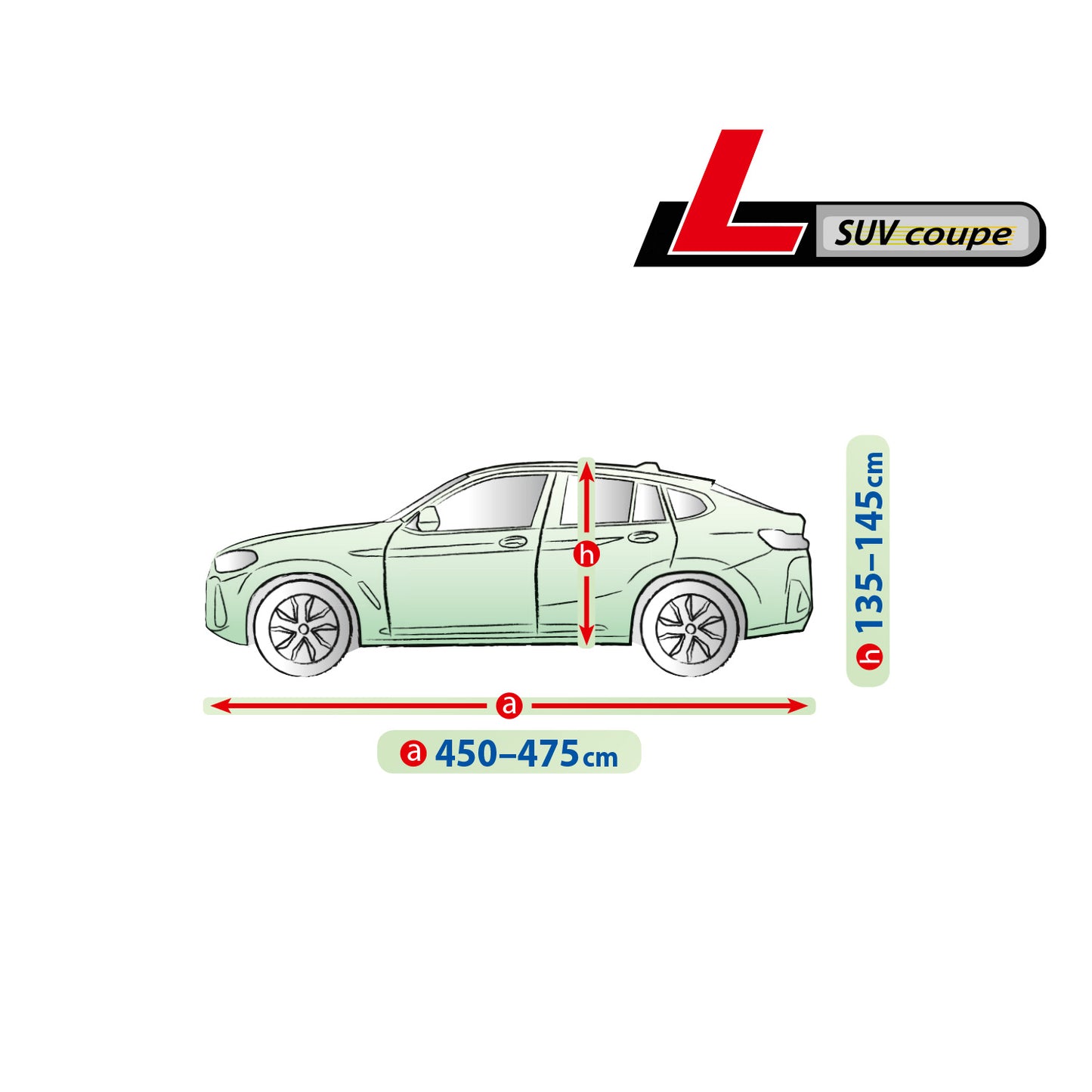 Покривало за кола Kegel Mobile размер L сиво за SUV Coupe 450-475 см