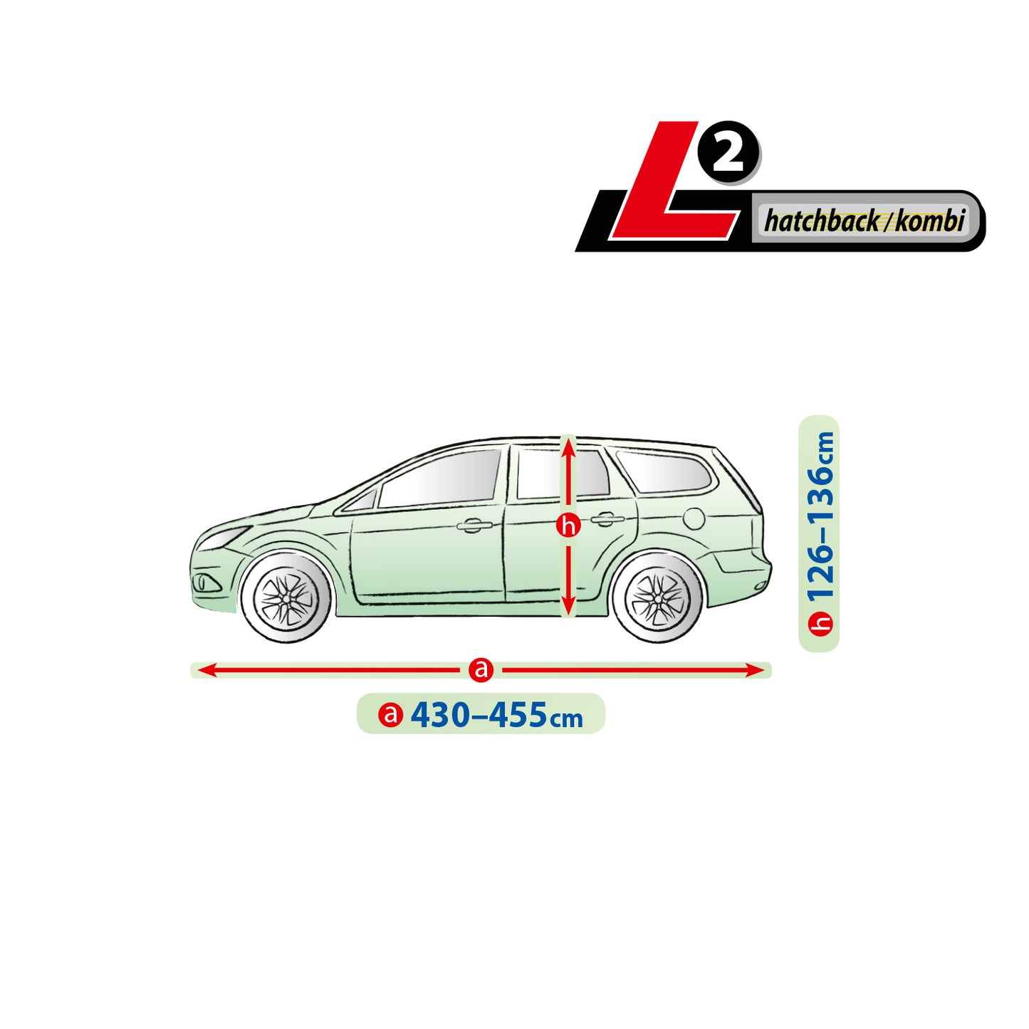 Покривало за кола Kegel Mobile размер L2 сиво за Hatchback/Хечбек или Combi/Комби 430-455 см