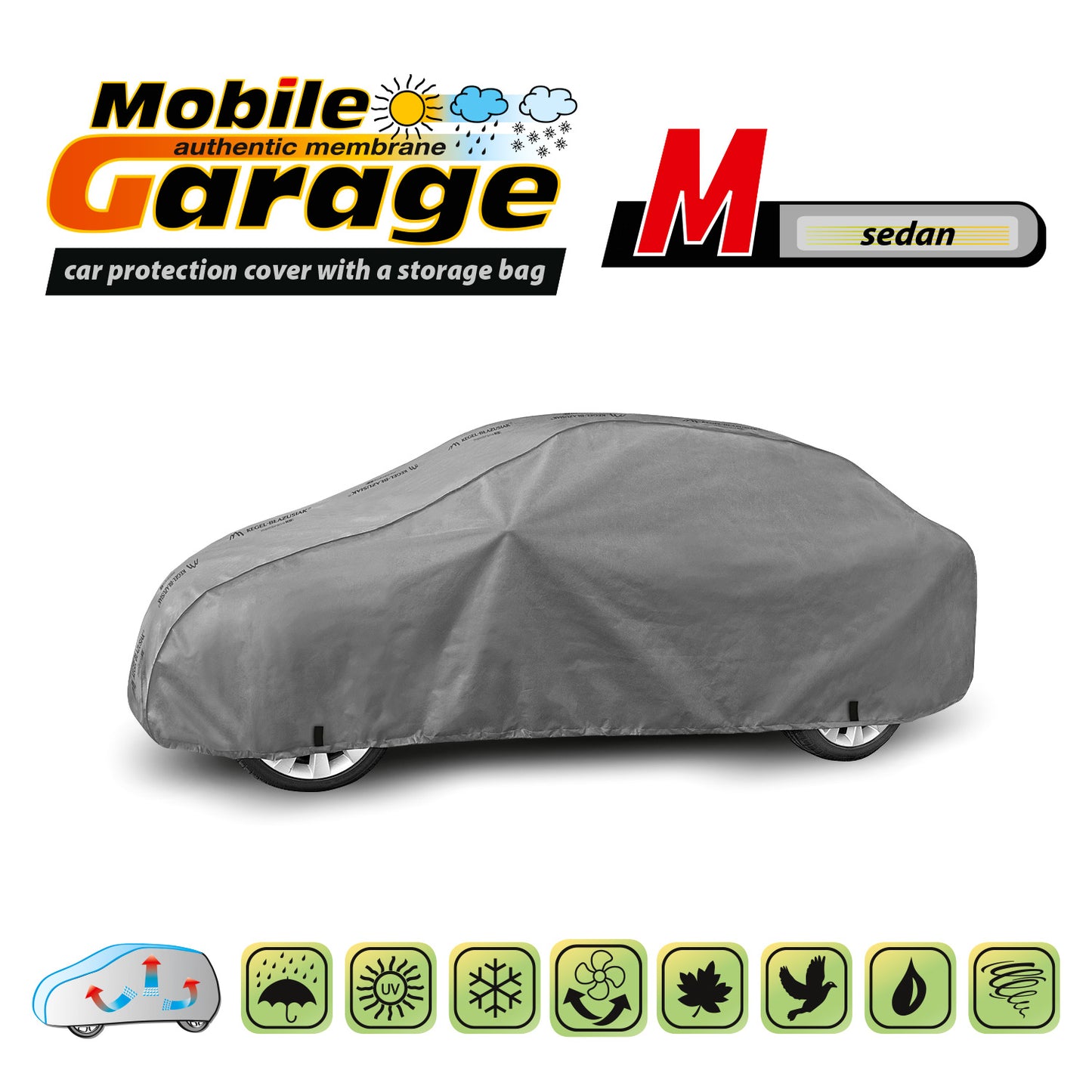 Покривало за кола Kegel Mobile размер M сиво за Sedan/Седан 380-425 см