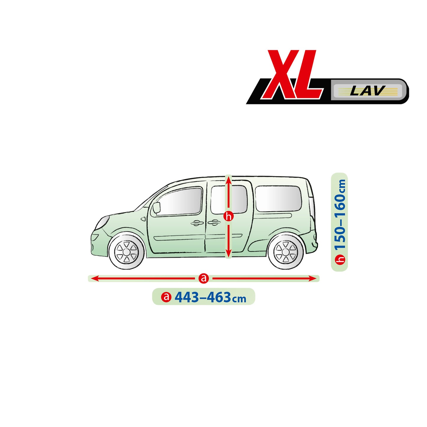 Покривало за кола Kegel Mobile размер XL сиво за VAN/ВАН 443-463 см