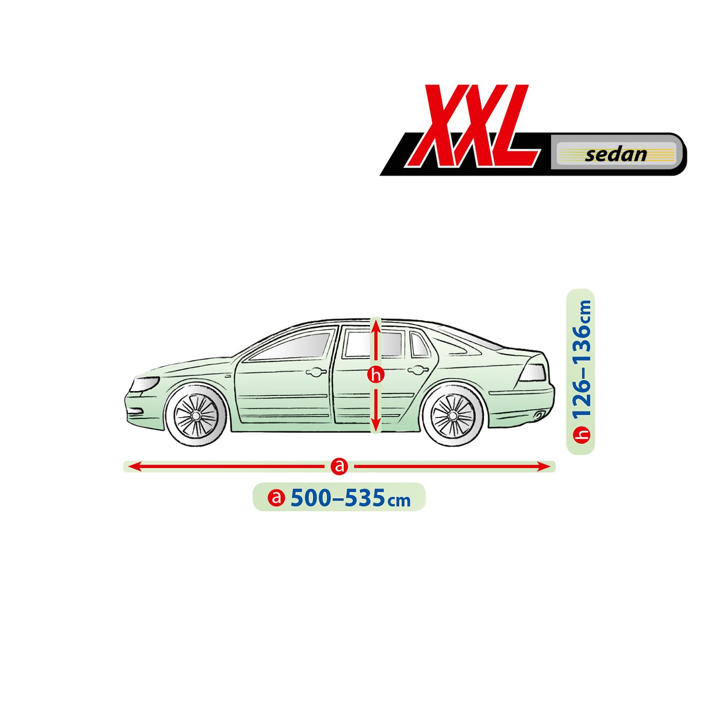 Покривало за кола Kegel Mobile размер XXL сиво за Sedan/Седан 500-535 см