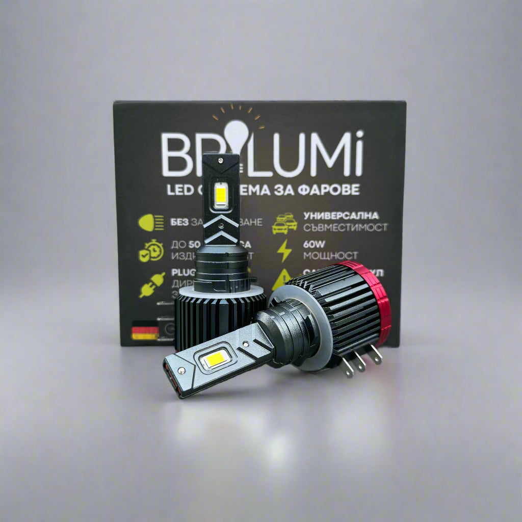 LED система за фарове H15 - PLUG & PLAY - BRILUMI EVOLVE - 60W - CANBUS 6000K