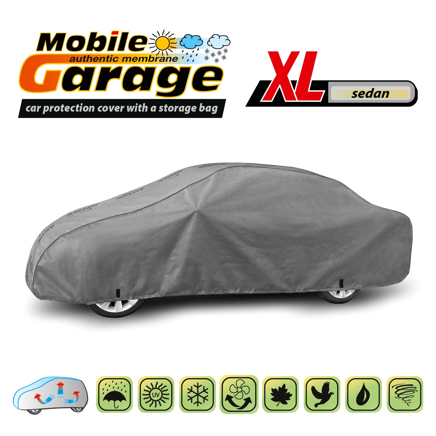 Покривало за кола Kegel Mobile размер XL сиво за Sedan/Седан 472-500 см
