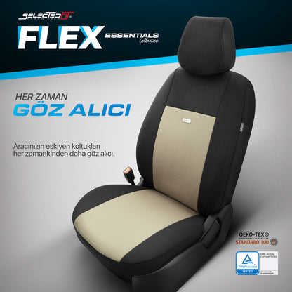 Комплект Тапицерия Selectedfit Flex 103 – Черно/бежово, за Предни и Задни Седалки
