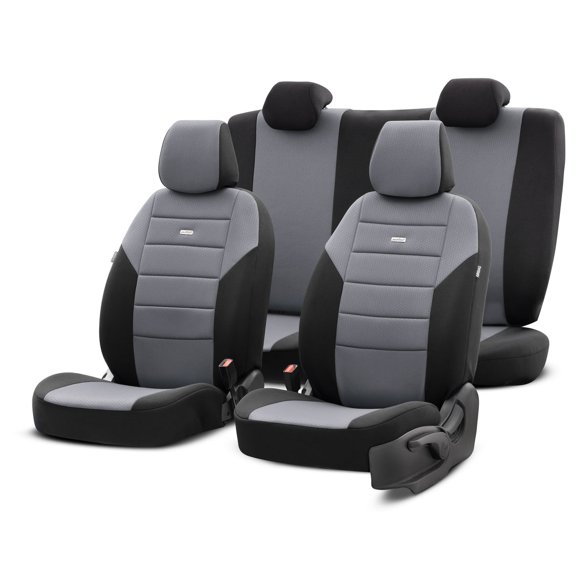 Комплект Тапицерия Selectedfit One 102 – Черно/сиво, за Предни и Задни Седалки