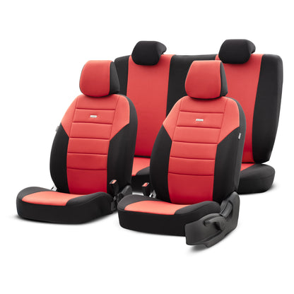 Комплект Тапицерия Selectedfit One 104 – Черно/червено, за Предни и Задни Седалки