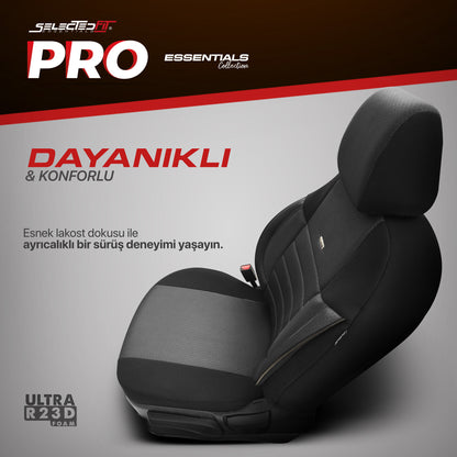 Комплект Тапицерия Selectedfit Pro 101 – Черно, за Предни и Задни Седалки