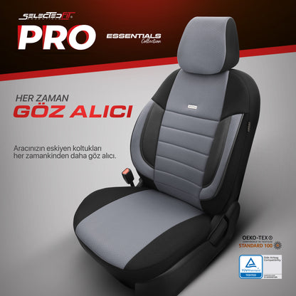 Комплект Тапицерия Selectedfit Pro 102 – Черно/сиво, за Предни и Задни Седалки