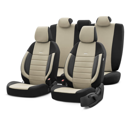 Комплект Тапицерия Selectedfit Pro 103 – Черно/бежово, за Предни и Задни Седалки