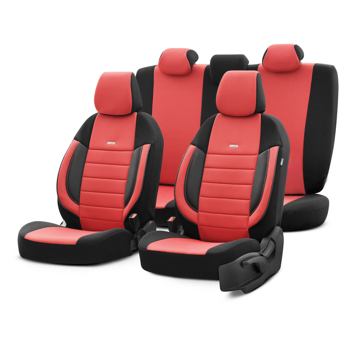 Комплект Тапицерия Selectedfit Pro 104 – Черно/червено, за Предни и Задни Седалки