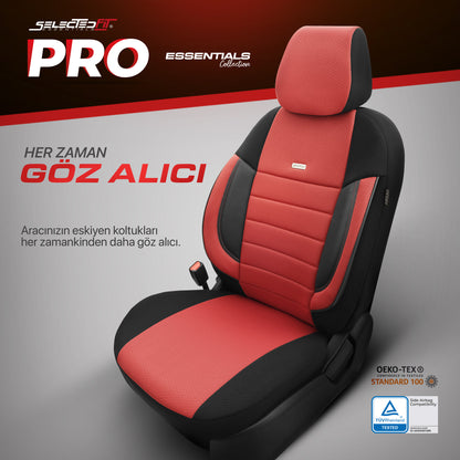 Комплект Тапицерия Selectedfit Pro 104 – Черно/червено, за Предни и Задни Седалки