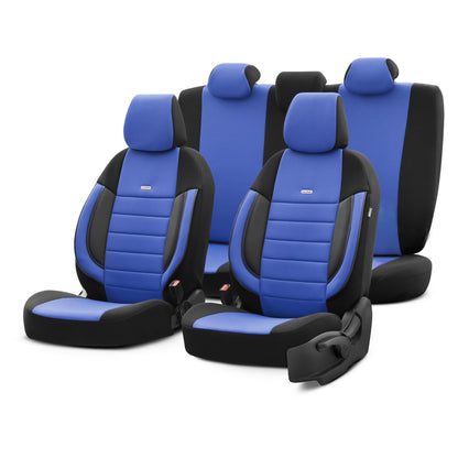 Комплект Тапицерия Selectedfit Pro 107 – Черно/синьо, за Предни и Задни Седалки