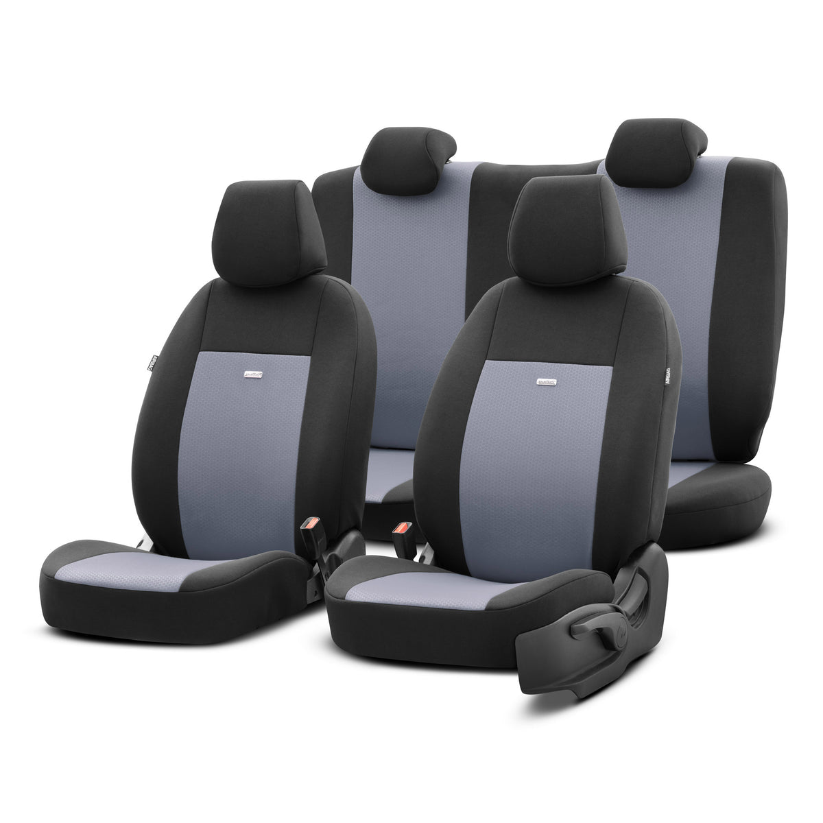 Комплект Тапицерия Selectedfit Flex 102 – Черно/сиво, за Предни и Задни Седалки