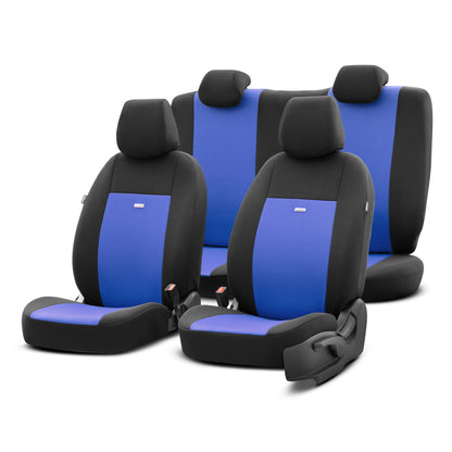 Комплект Тапицерия Selectedfit Flex 107 – Черно/синьо, за Предни и Задни Седалки