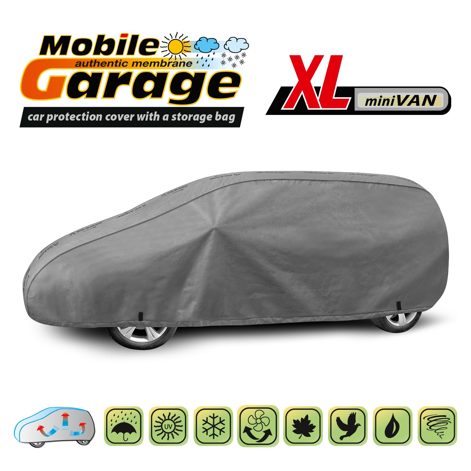 Покривало за кола Kegel Mobile размер XL сиво за Minivan/Миниван 450-485 см